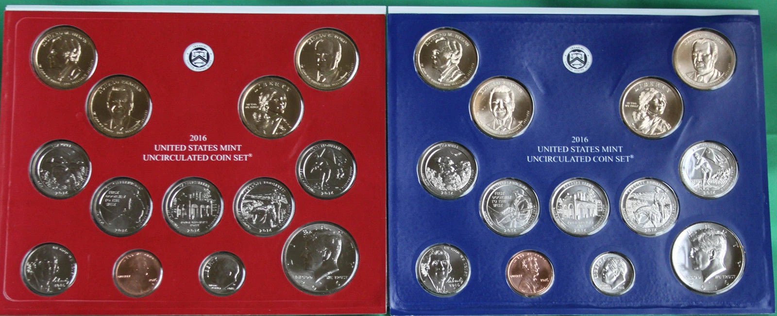 2016 ANNUAL US Mint Uncirculated Coin Set P and D Minted 26 Coins with COA-1