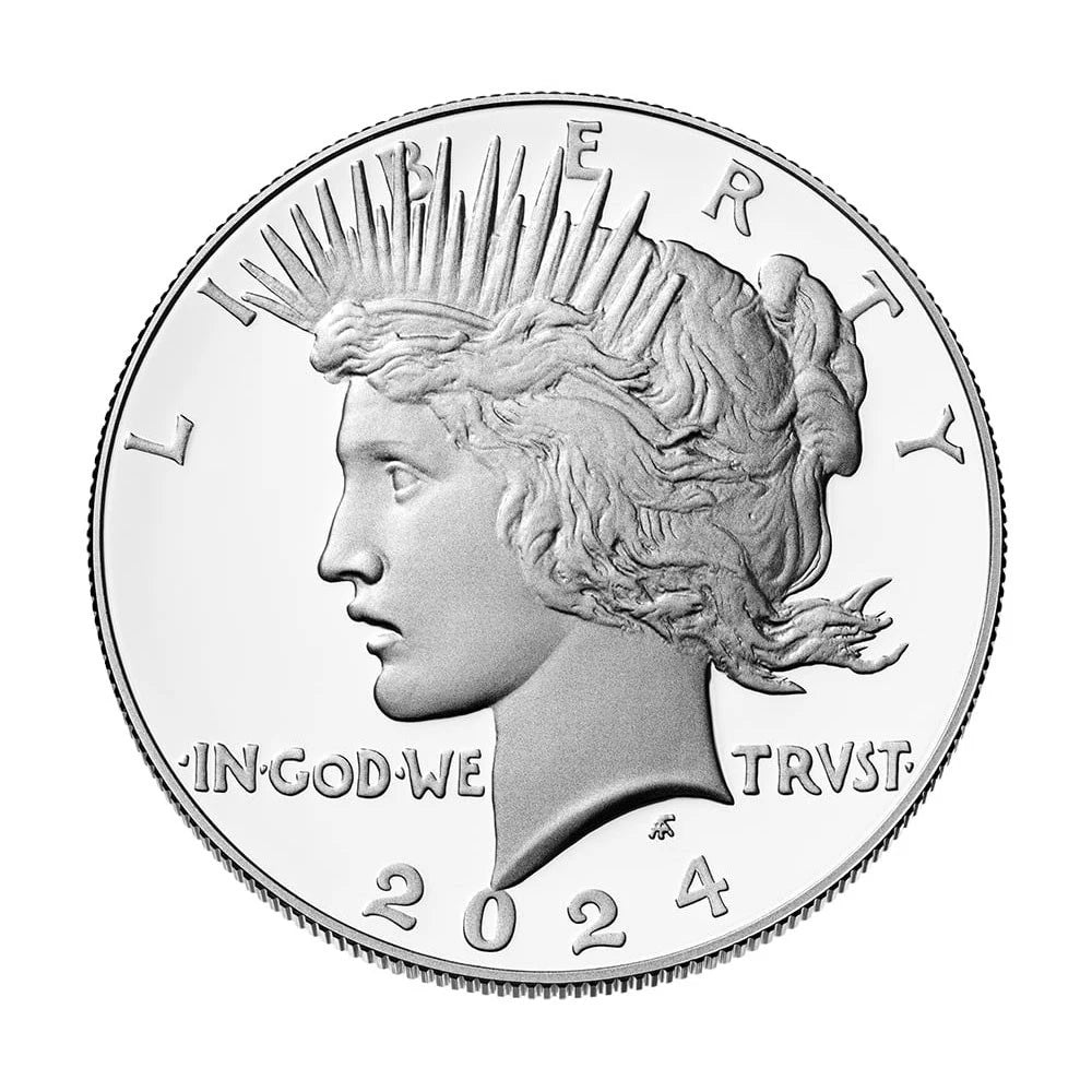 Dólar de plata de la paz Proof de $1 2024-S con caja, OGP y certificado de autenticidad-2