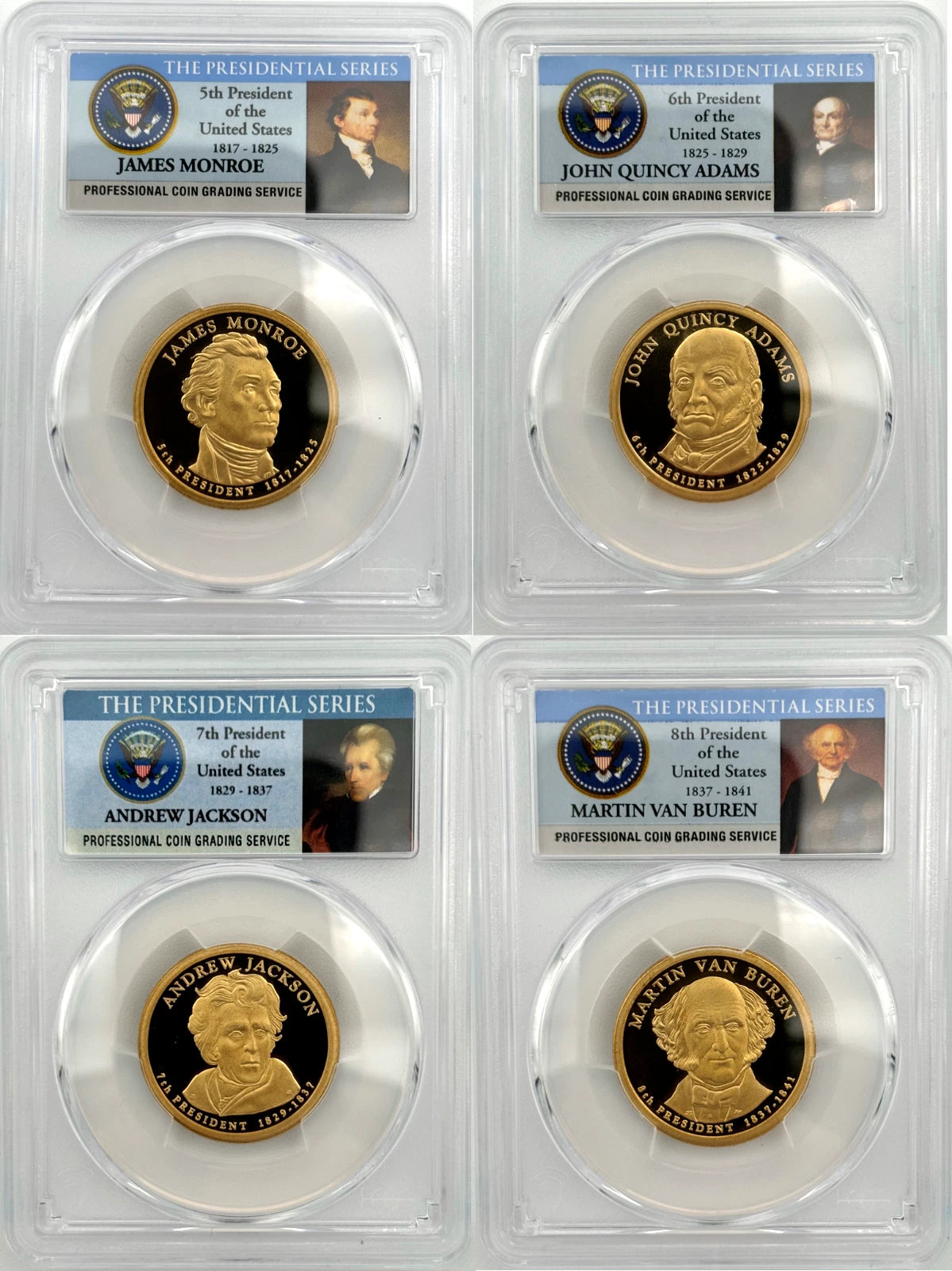 2007 - 2010, 2011 - 2016 S COMPLETE 39 Presidential $1 PCGS 70 Proof Dollar Set