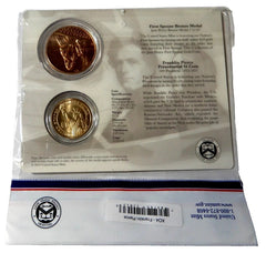 2010 Franklin Pierce US Mint Presidential $1 Coin & First Spouse Medal Set ~ NEW-1