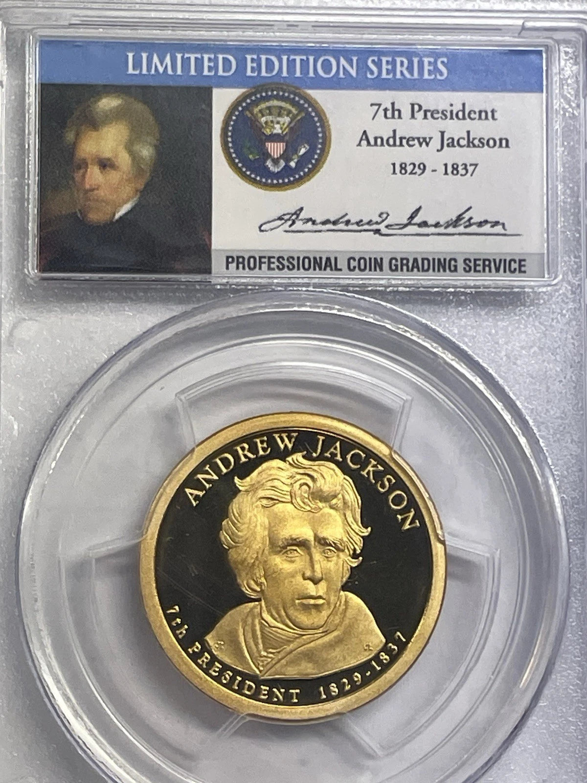 2008-S Andrew Jackson One Dollar PCGS- PR 69 D CAM.