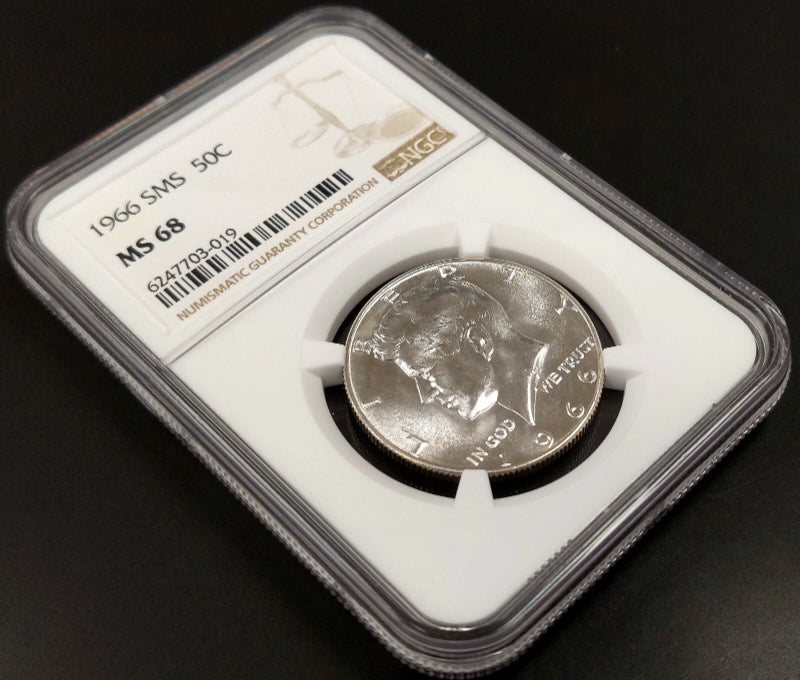 1966 SMS Kennedy Half Dollar certified MS 68 by NGC!-1