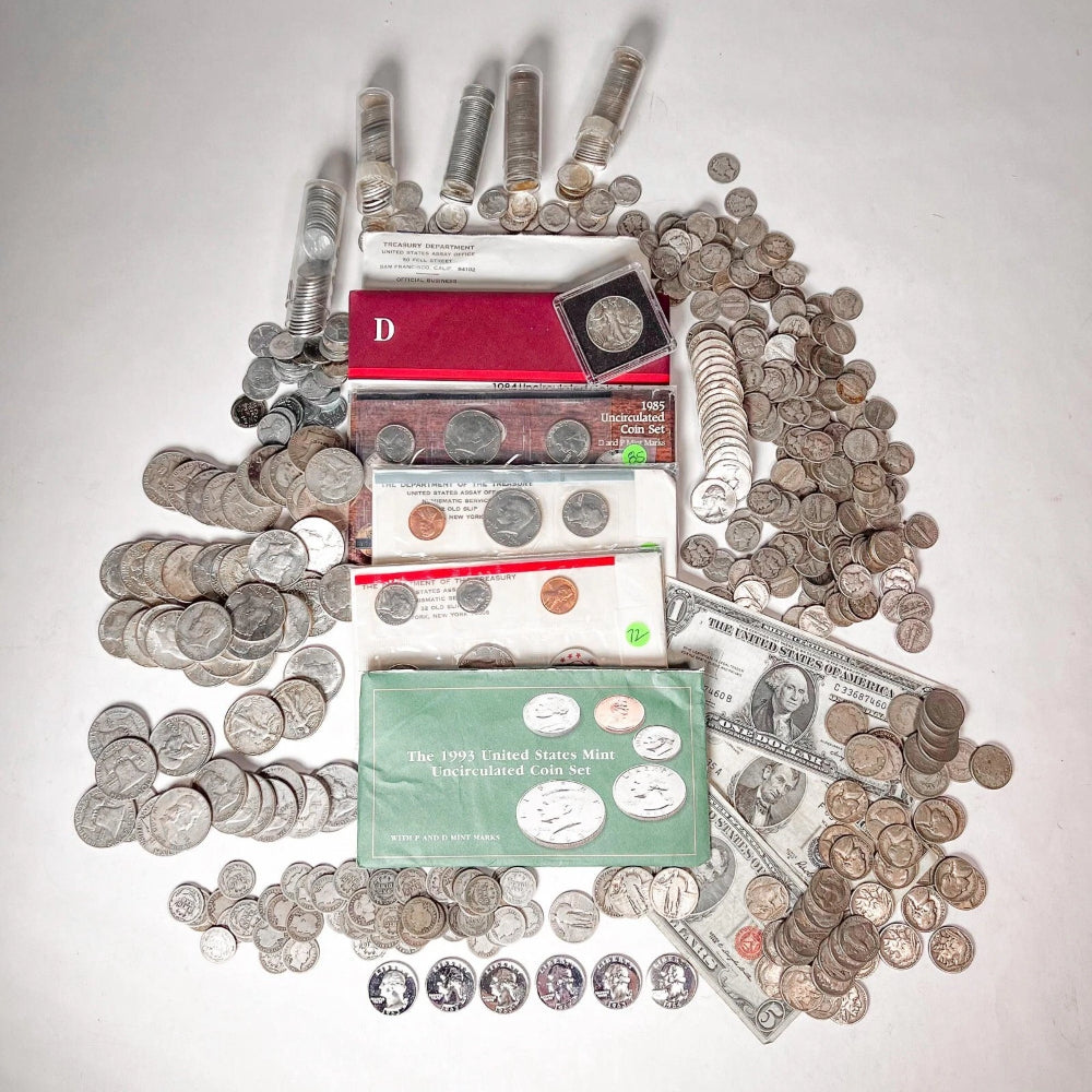 Conjunto de monedas de EE. UU., lote mixto | Monedas antiguas, liquidación de bienes | Moneda de plata-1