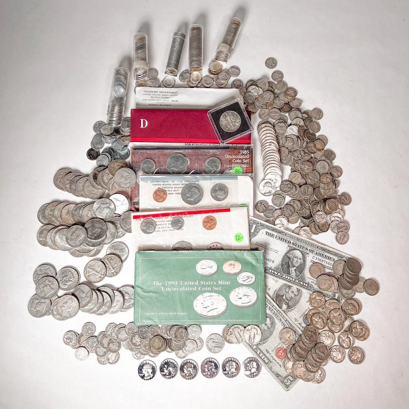 Conjunto de monedas de EE. UU., lote mixto | Monedas antiguas, liquidación de bienes | Moneda de plata-1