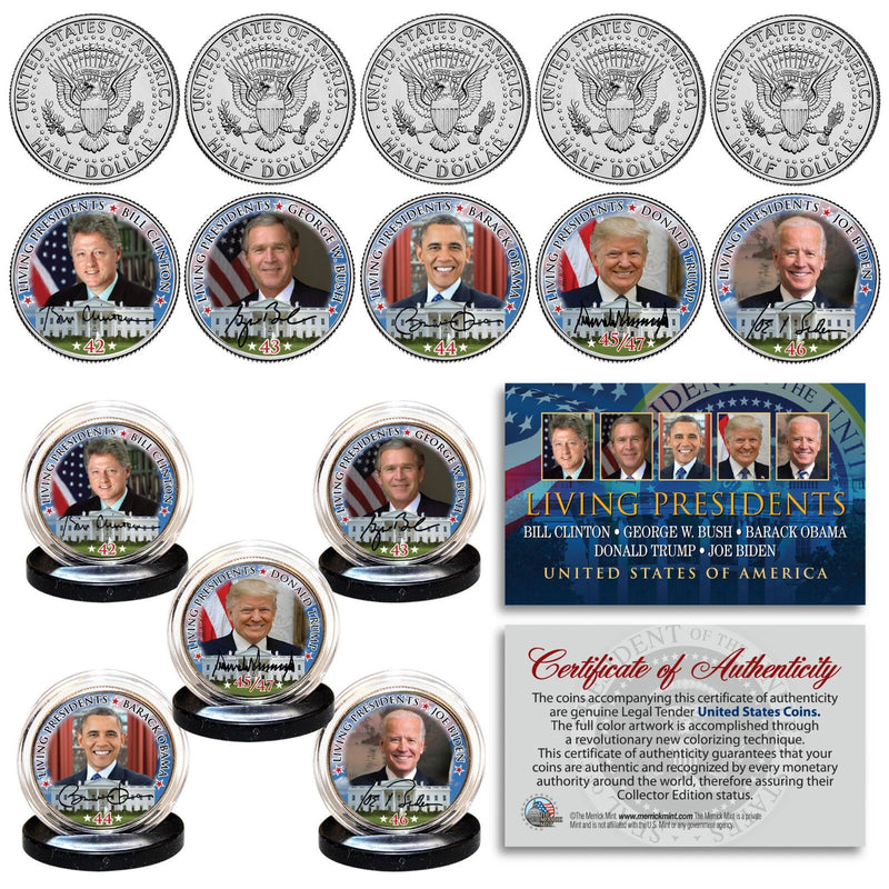 2025 LIVING PRESIDENTS Signature Series U.S. JFK Half Dollars 5-Coin Set TRUMP-1