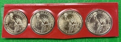2008 D Presidential Dollar 4 Coin Set - Uncirculated Coins from Mint Set-1