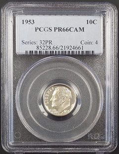1953 Proof Rosevelt Dime certified PR 66 CAM by PCGS! sku 4661-1
