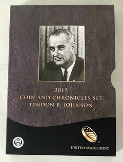 2015 LBJ Coin and Chronicles Set (Missing Presidential Medal), OGP & COA!!-1