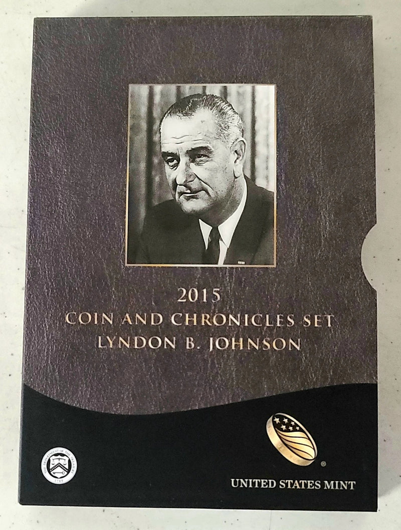 2015 LBJ Coin and Chronicles Set (Missing Presidential Medal), OGP & COA!!-1