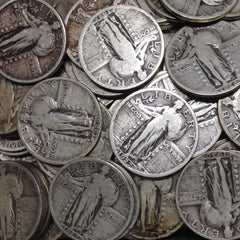 Lote de monedas de plata al 90 % de Standing Liberty Quarters, en circulación. ¡Elige cuántas!-1