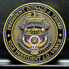 EL16-4 Trump Vance Presidential Inauguration 47 Challenge Coin MAGA-1