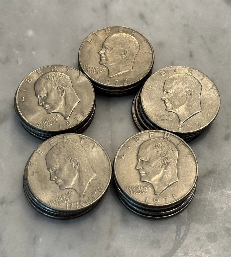 [Lote de 20] Dólar Eisenhower - 1 rollo completo - ¡Elija la cantidad de 20 rollos de monedas!-1