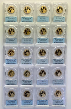 2007 - 2011 S First 20 Presidential $1 PCGS 70 Proof Dollar Set incl Lincoln-1
