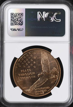 Coin and Chronicles Set 2016 Bronze Medal Ronald and Nancy Reagan NGC MS 69 RD-1