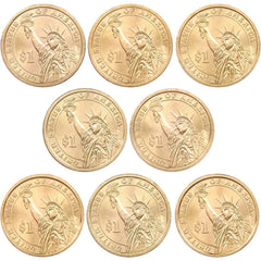 2010 P&D Presidential Dollar 8 Coin Set BU Uncirculated Mint State $1-1
