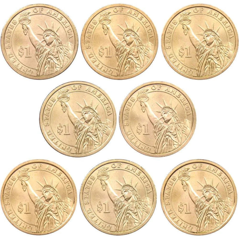 2010 P&D Presidential Dollar 8 Coin Set BU Uncirculated Mint State $1-1