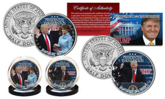 DONALD TRUMP 45th President Official INAUGURATION 1-20-2017 JFK U.S. 2-Coin Set-1