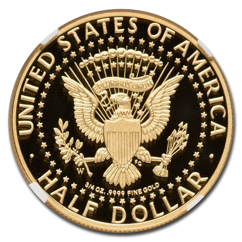 2014-W 3/4 oz Gold Kennedy Half Dollar PF-70 NGC (ER, JFK Label)