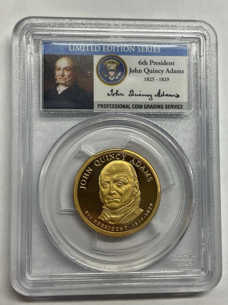2008-S John Quincy Adams One Dollar PCGS- PR 69 D CAM.-1