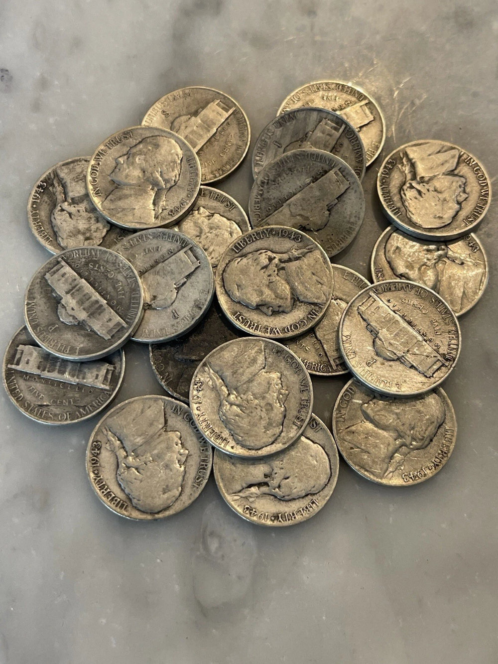Lote de 20 Monedas de Plata de la Guerra de Níquel de la Segunda Guerra Mundial 35% Plata - ¡Elige cuántos lotes de 20!-1