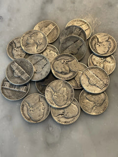 Lote de 20 Monedas de Plata de la Guerra de Níquel de la Segunda Guerra Mundial 35% Plata - ¡Elige cuántos lotes de 20!-1