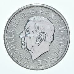2026 Great Britain 50 Pence Silver Britannia 1/4 Oz 0.25 Oz Silver-2