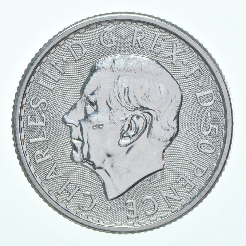 2026 Great Britain 50 Pence Silver Britannia 1/4 Oz 0.25 Oz Silver-2