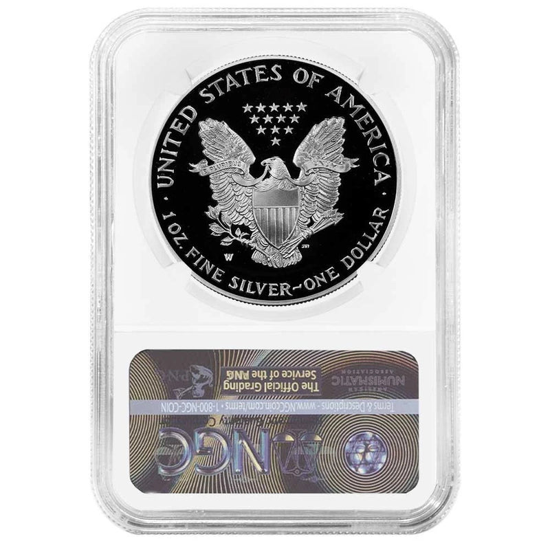 Moneda de plata americana Eagle NGC PF69UC de $1, 2016-W, etiqueta marrón-2
