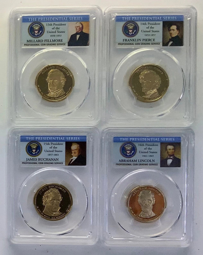 2010, 2011 & 2012 S Presidential $1 PCGS 69 DCAM 12 Coin Dollar Set wLincoln-1