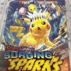 Graded 10 2024 Surging Sparks Sealed Pokemon Booster Pack Pikachu Art Work-2