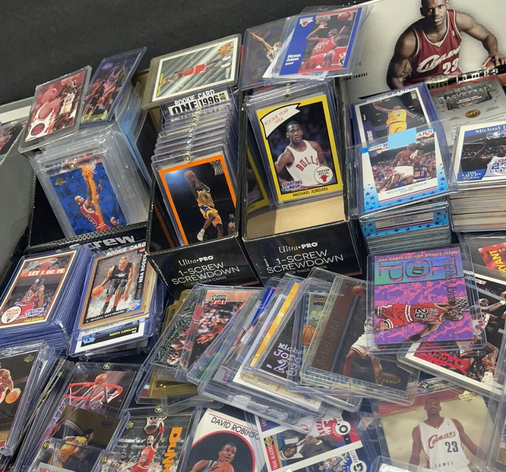 Sports Cards Basketball Football Baseball Storage Estate Find Lot & JORDAN Bulk-2