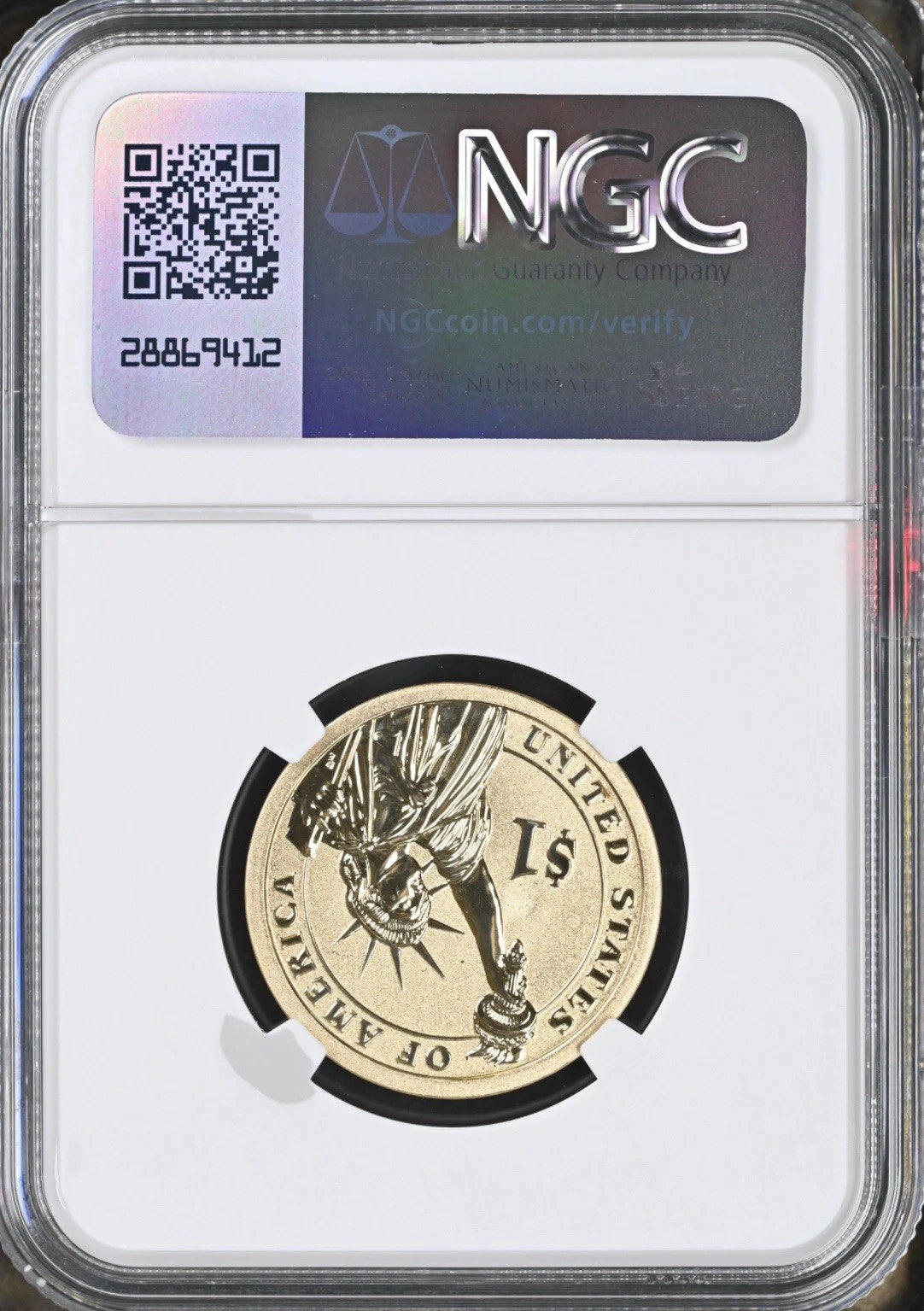 2015 P John F. Kennedy $1 Coin and Chronicles NGC Reverse PF 69