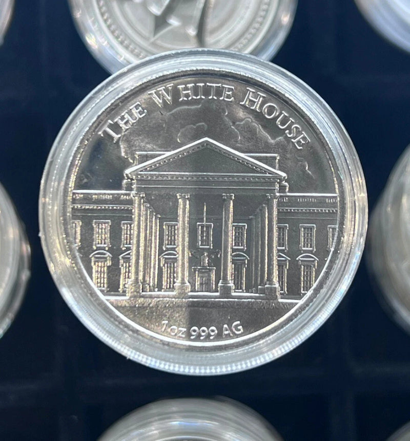 1 oz .999 Fine Silver Round Trump The Don Never surrender mugshot BU IN CAPSULE