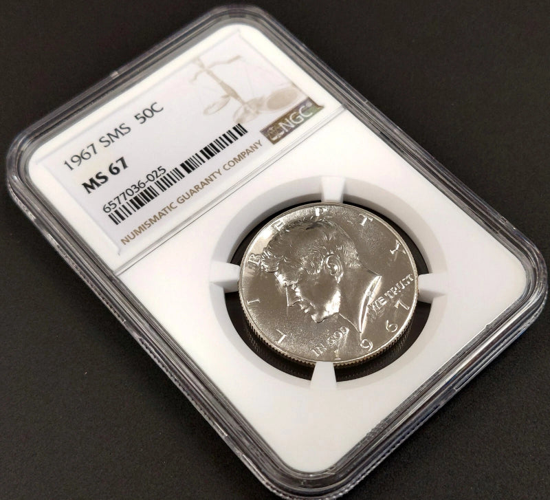 1967 SMS Kennedy Half Dollar certified MS 67 by NGC!-1