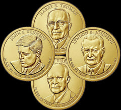A 2015 Presidential Dollar COMPLETE 4 Coin Set Brilliant Uncirculated Mint BU!-1