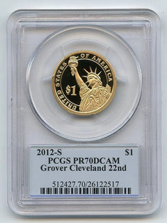 2012 S $1 Grover Cleveland 22 Dollar PCGS PR70DCAM-1