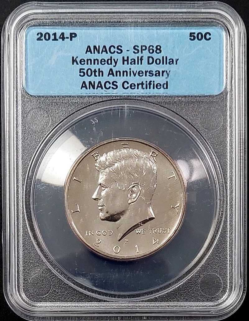 2014 P Satin Finish Kennedy Half Dollar certified SP 68 by ANACS!