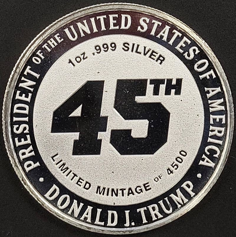 Undefeated Impeachment Champion, President Trump, 1 Troy Oz .999 Fine Silver!-1