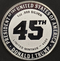 Undefeated Impeachment Champion, President Trump, 1 Troy Oz .999 Fine Silver!-1