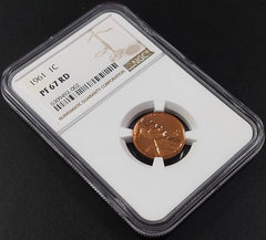 1961 Proof Lincoln Cent certified PF 67 RD by NGC! sku 92002-1