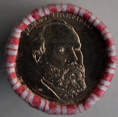 2011 P James A. Garfield Uncirculated One Dollar 25 Golden Coin Roll $1-1