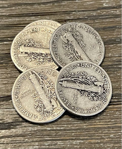 [Lot of 5] Mercury Dimes 1916-1945 90% Silver CHOOSE HOW MANY LOTS OF 5 COINS!-2