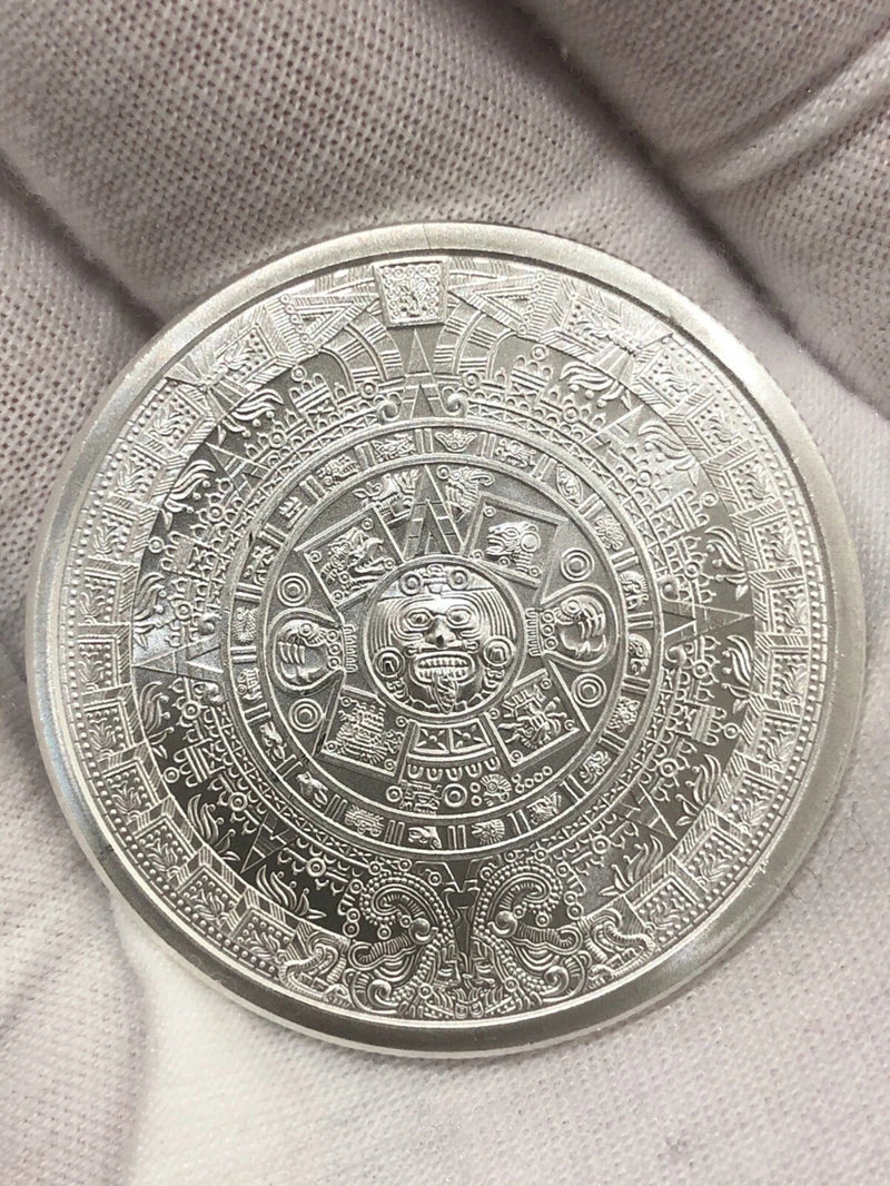 1 oz. Golden State Mint Silver Round Aztec Calendar .999 Fine - IN STOCK!-1