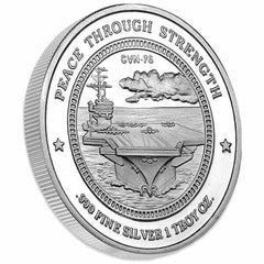 Ronald Reagan Peace Through Strength 1 oz Silver Round .999 Fine BU Coin-2