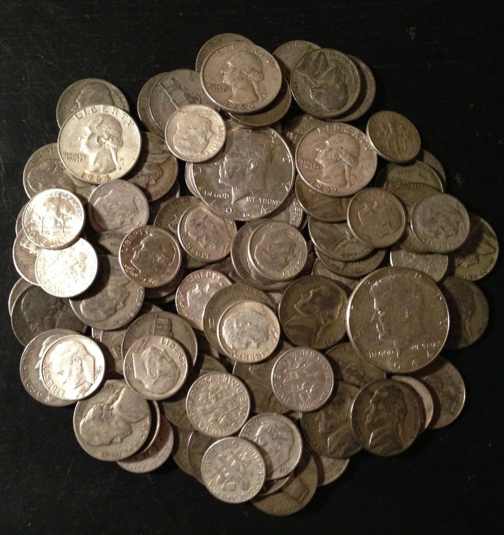SILVER ESTATE LOT SALE ~ OLD COINS BULLION SILVER BARS .999 GOLD ~ 90% 40% HOARD-2