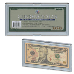 DELUXE CURRENCY SLAB Case Banknote Money Holder for U.S. Dollar Bills - QTY 10-1