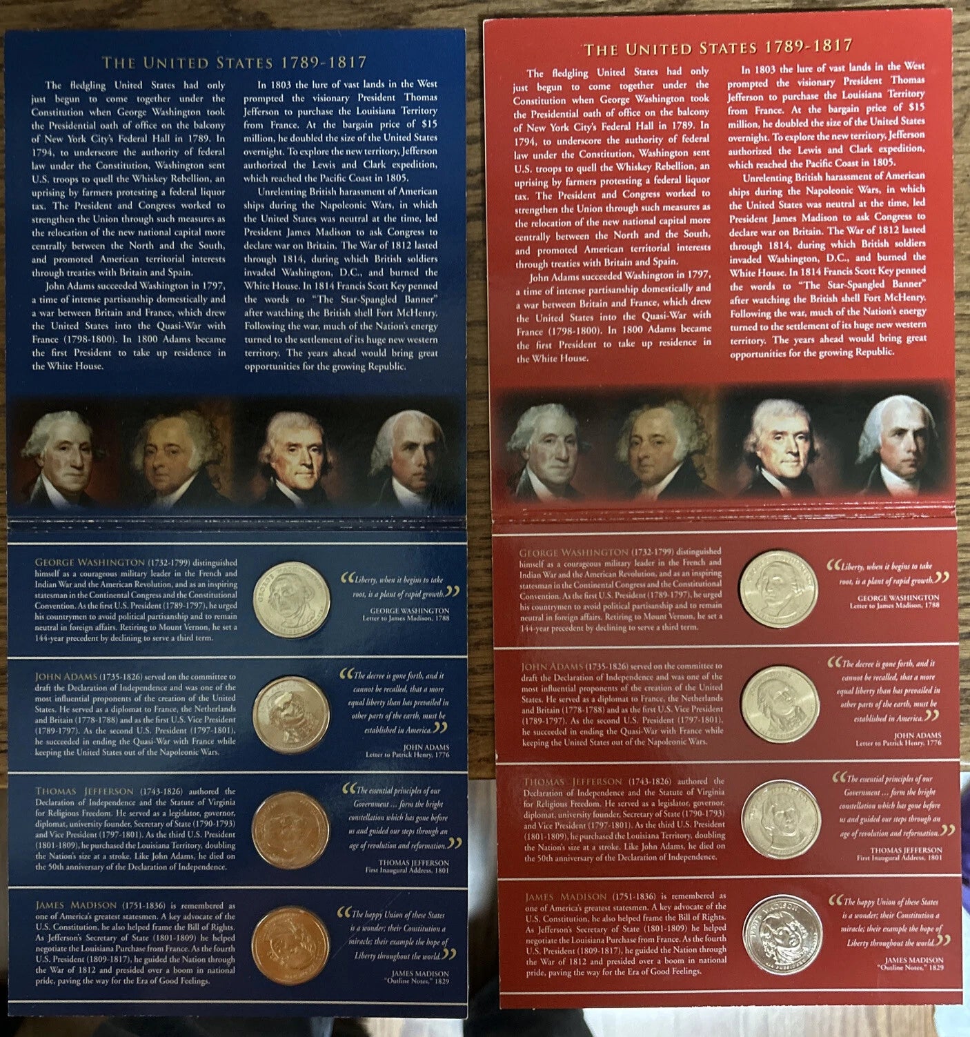 2007 P&D Presidential Dollar - Two 4 Coin Sets - Uncirculated $1 Coins US Mint