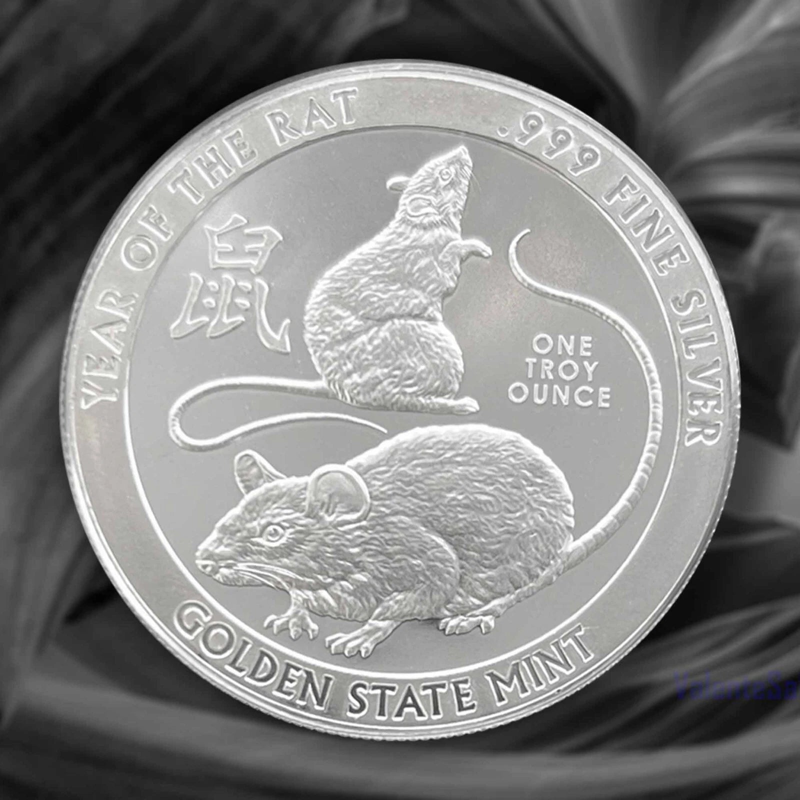 1 oz .999 Fine Silver Round Year of the Rat Collection, Lunar Zodiac Artwork, Heritage Inspired Silver Piece, Premium Display Round, Protective Capsule, Collector Edition, Home Display Collection-2