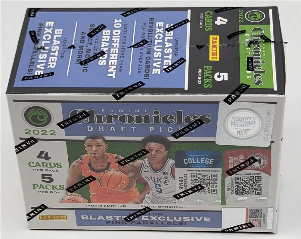 Blaster Basketball Cards 2022-23 Panini Chronicles Draft Picks Sealed Box, 20 Cards, 5 Packs, 4 Cards Per Pack, Rookie Inserts Parallels-3