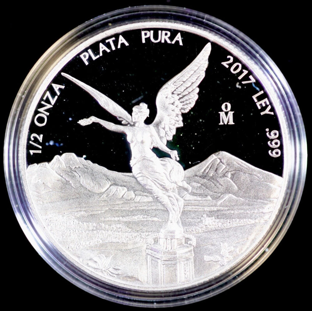 2017 Mexico Mo 1/2 oz Silver Proof Libertad Coin 999 Fine Silver in OGP capsule